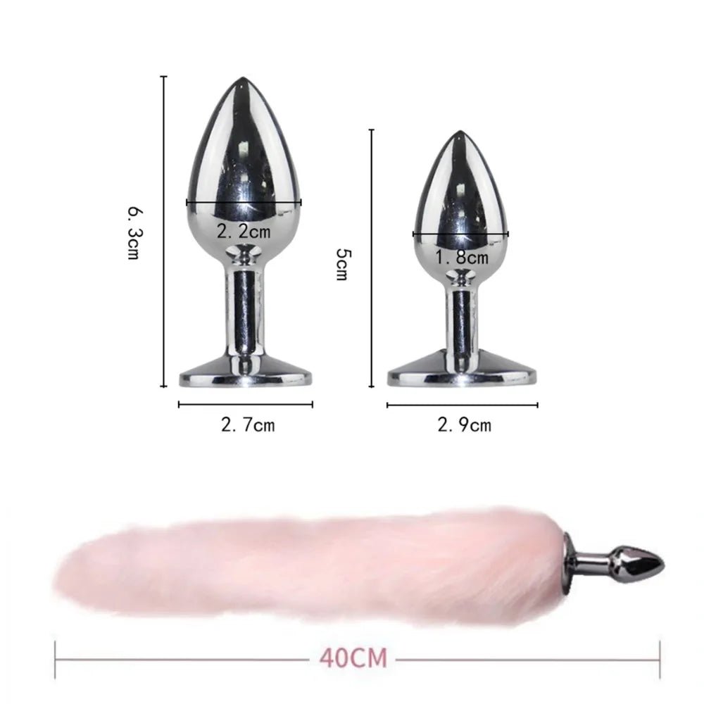 Colour options for small fox tail plug