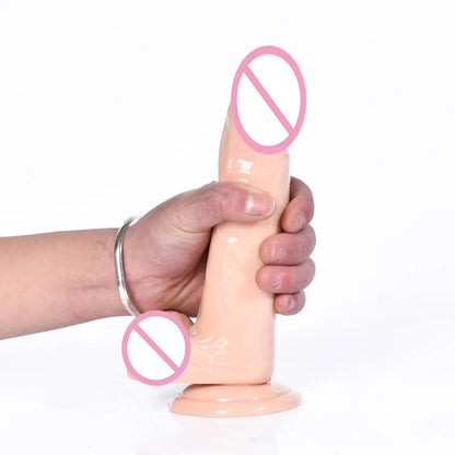 Packaging and accessories included with artificial toy for women with powerful suction cup delight
