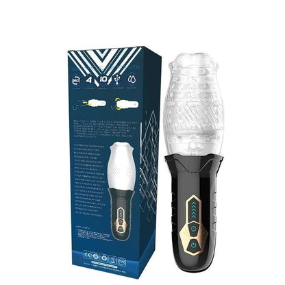 Rear or angled view of automatic rotation cup toy for men - thrilling pleasure