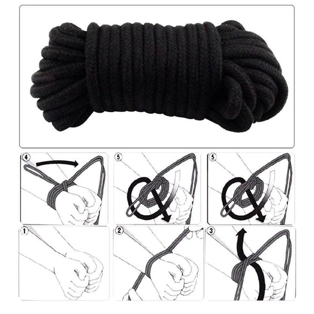 Bdsm Fetish Adult Products Cotton Rope Bondage Cuff Set