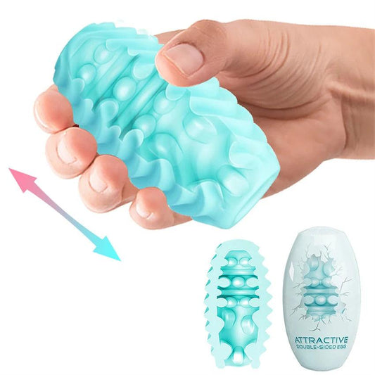 Front view of silicone pocket toy for men - ultimate pleasure experience on white background