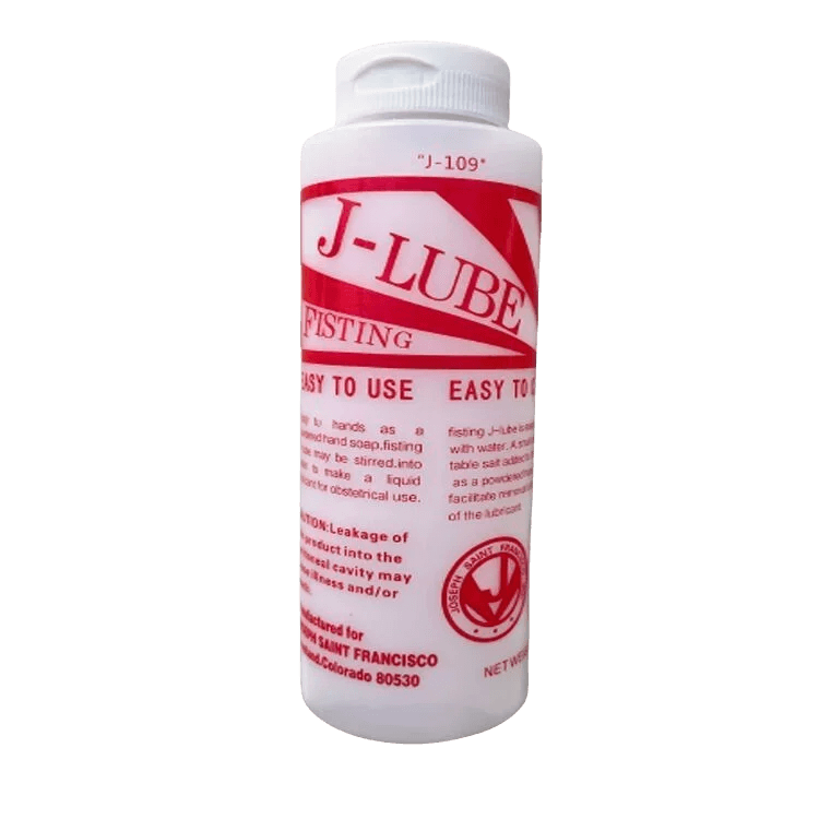 Multiple sizes of fisting j-lube concentrated gel oil for ultimate pleasure displayed together