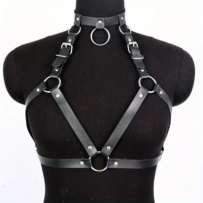 Women Sexy Harness Belt Leather Lingerie Gothic Corset