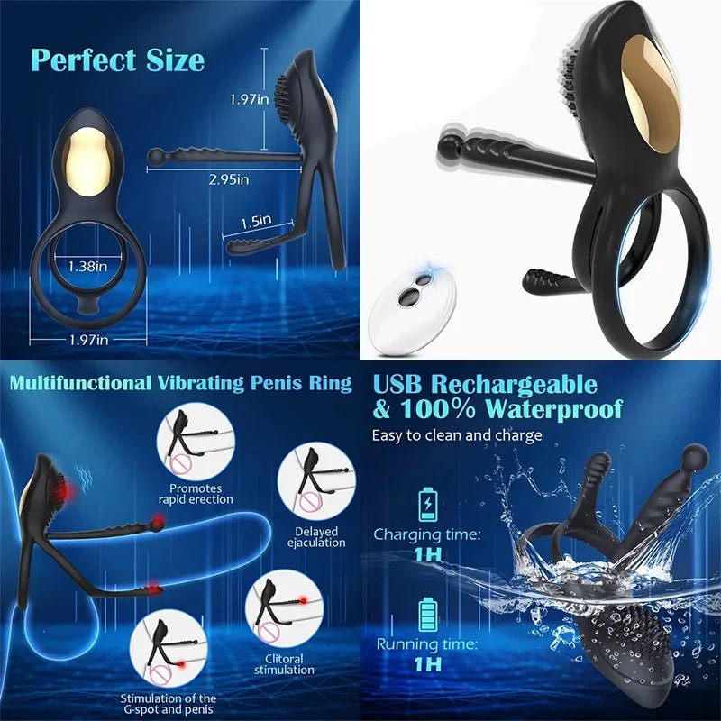 Ring with vibrator attachment detail