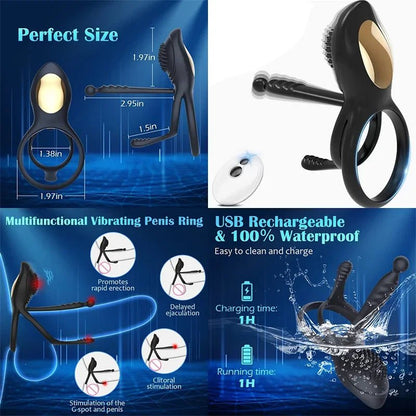 Ring with vibrator attachment detail