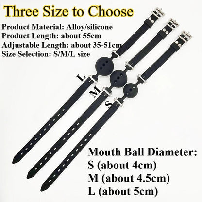 Soft Silicone Mouth Gag Ball Bdsm Oral Fixation Restraints