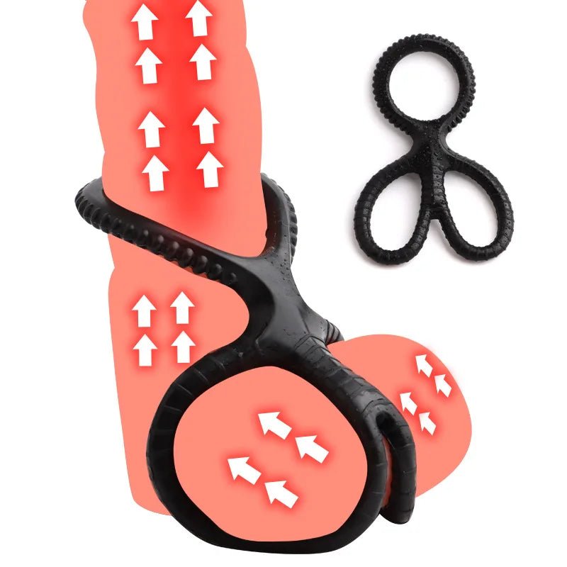 Close-up of silicone or metal ring material