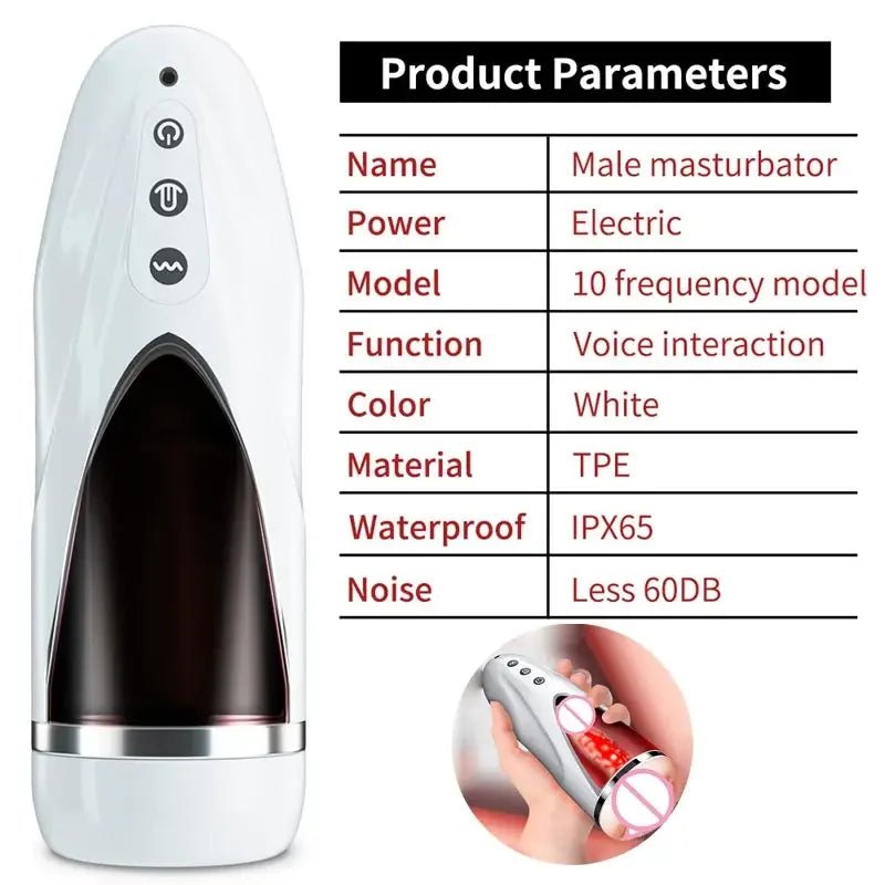 Side profile of genital artificial stimulation for men muschie toys device showing shape and proportions