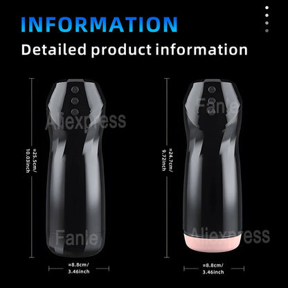 Size comparison of male pleasure device