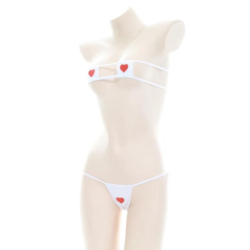 Rear view of lingerie showing back design