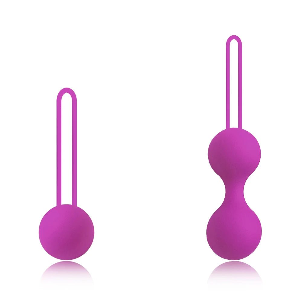 Multiple kegel ball sizes displayed together