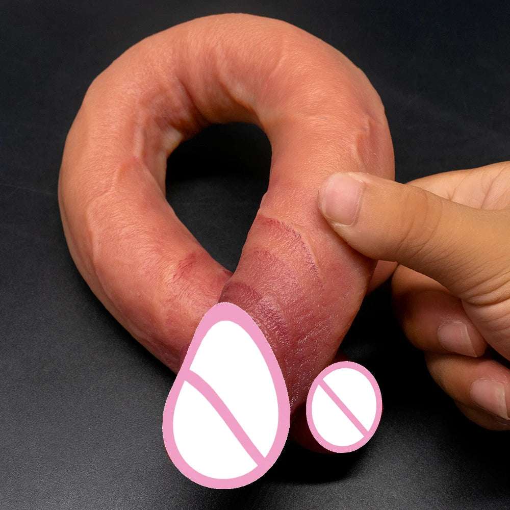 40cm flesh Double Head Dildo Long Realistic Dildo Double Ended Dildo Flexible intimate for Women pleasureor adult toys for Lesbian