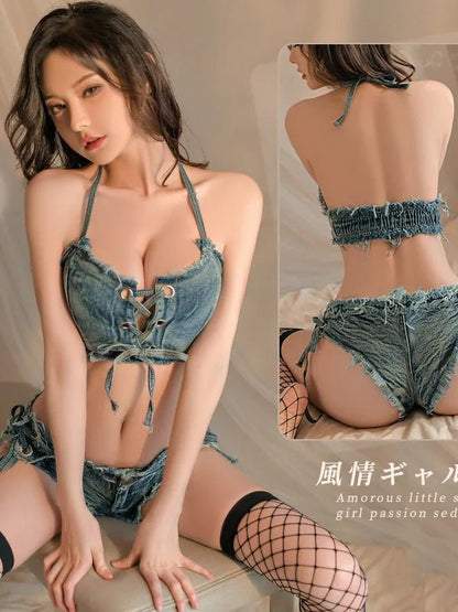 Rear view of lingerie showing back design