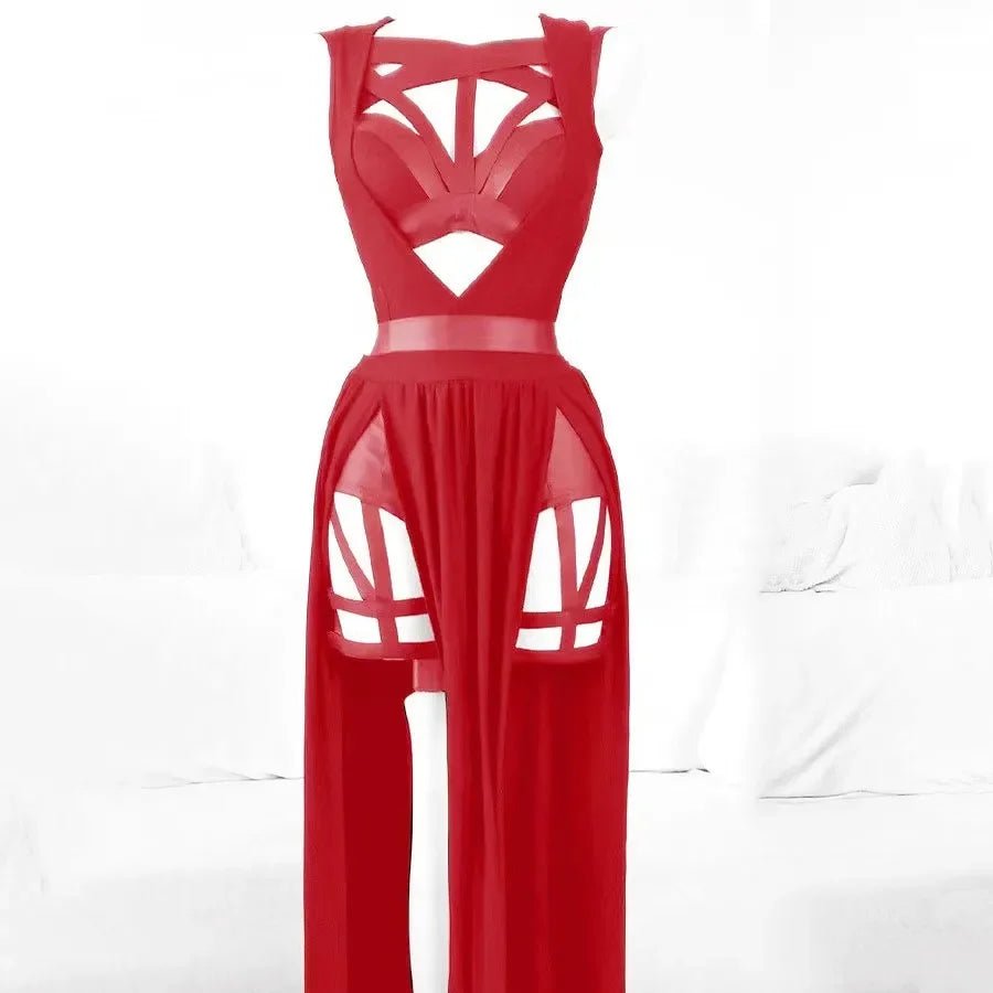 Rear view of lingerie showing back design