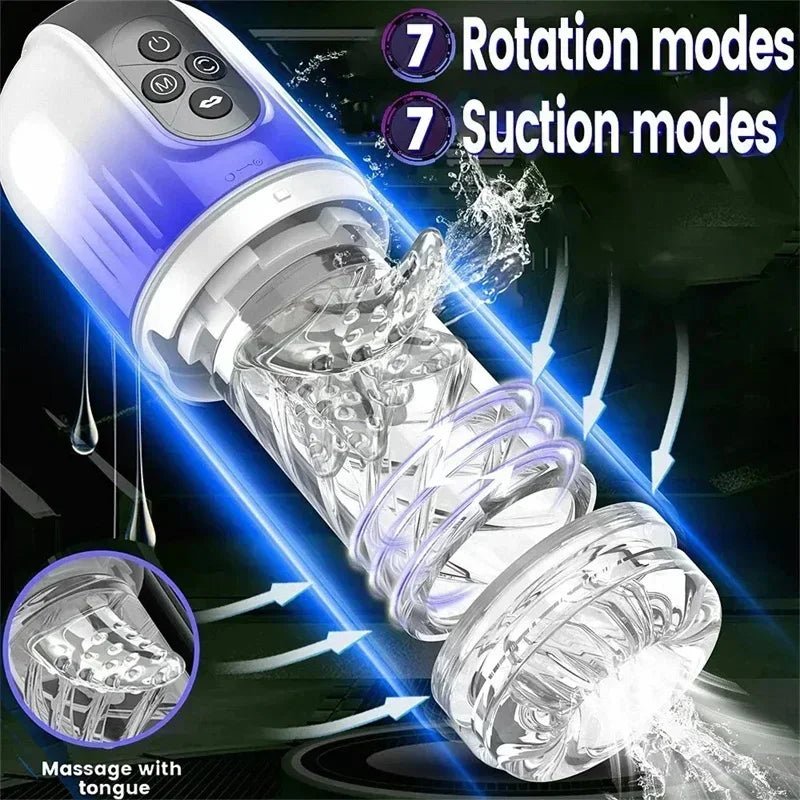 Front view of 9kilo se cup x toy for men inflatable fun experience pleasure on white background