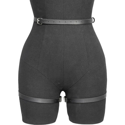 Women Sexy Thigh Garter Belt Leather Lingerie Bdms Bondage