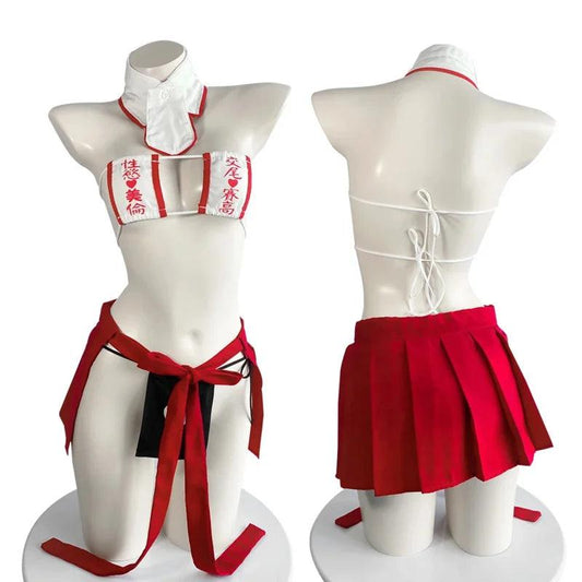 Lingerie piece shown on dress form   front view
