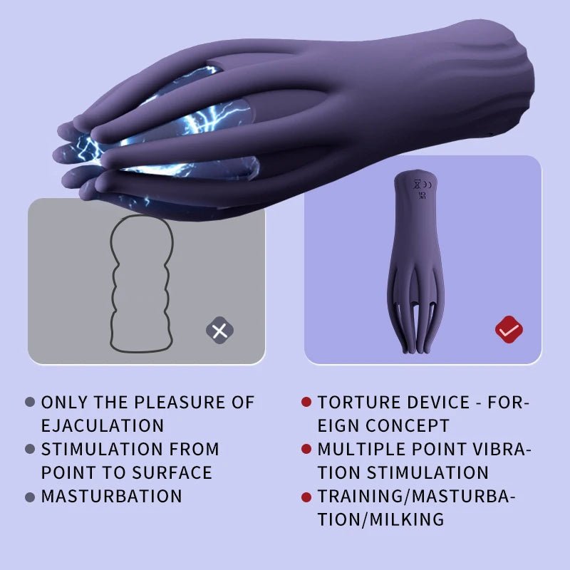Size comparison of vibrator with scale reference
