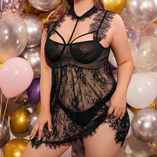 Lingerie piece shown on dress form   front view