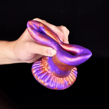 Close-up of silicone or metal material surface
