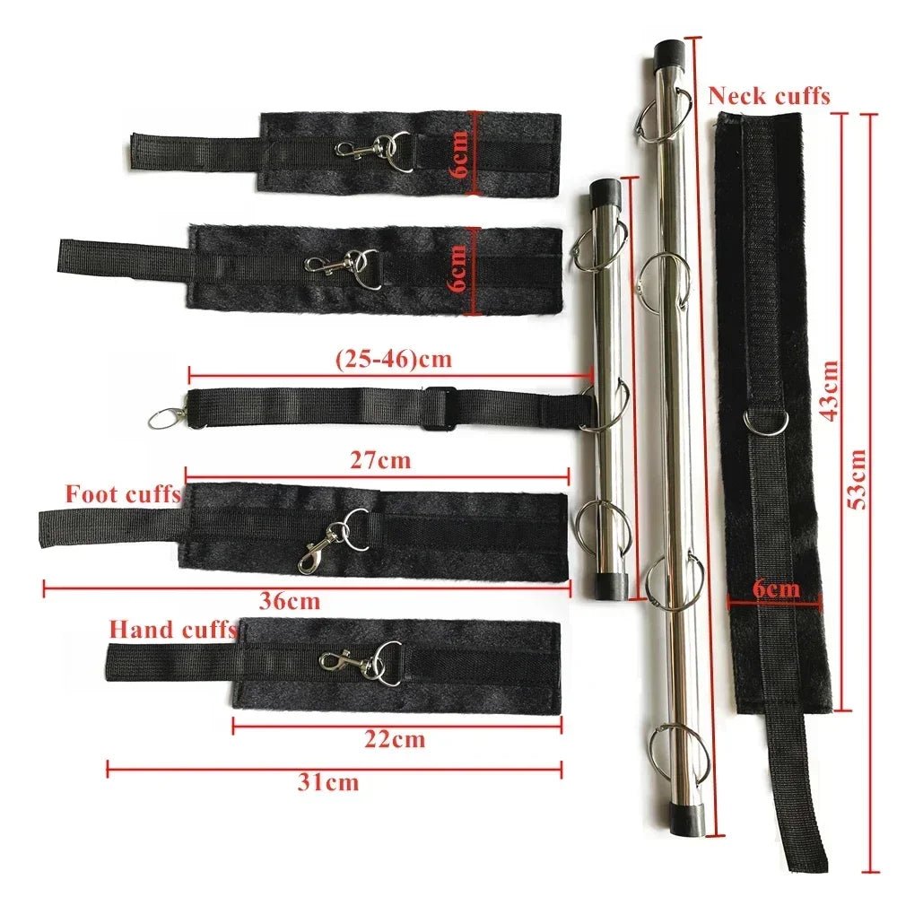 Close-up of material and stitching quality on bondage piece