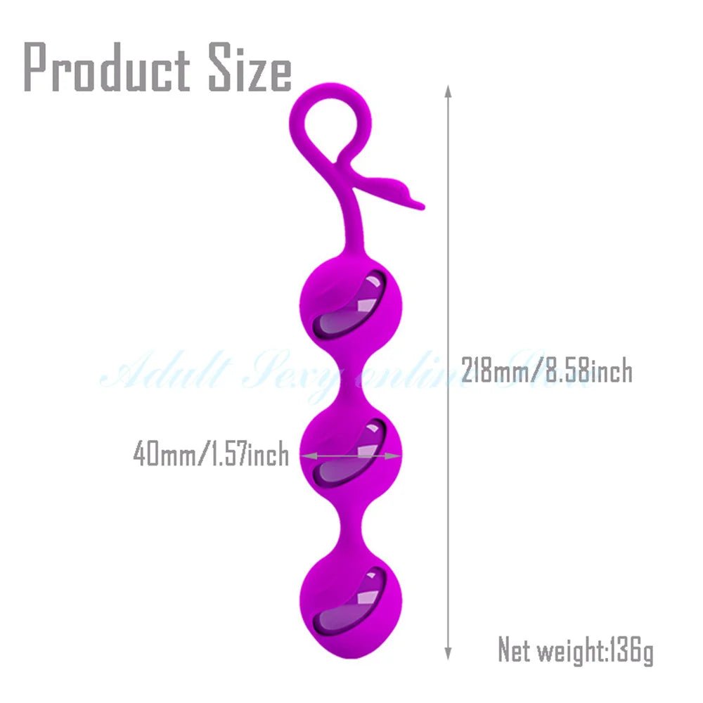 Side profile of kegel trainer showing shape
