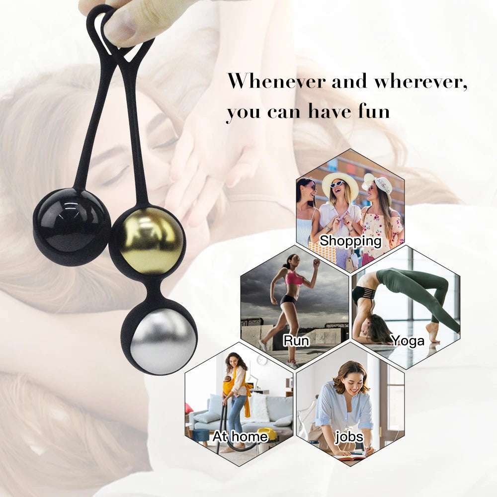 Wireless Kegel Balls Vibrator For Women Ben Wa Weight Ball Vibrating Egg Geisha intimate Ball Tighten Exercise Couples adult toys