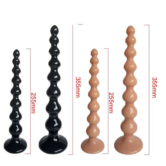 Long Anal Beads – Flexible Beaded Toy with Suction Base for Deep Play