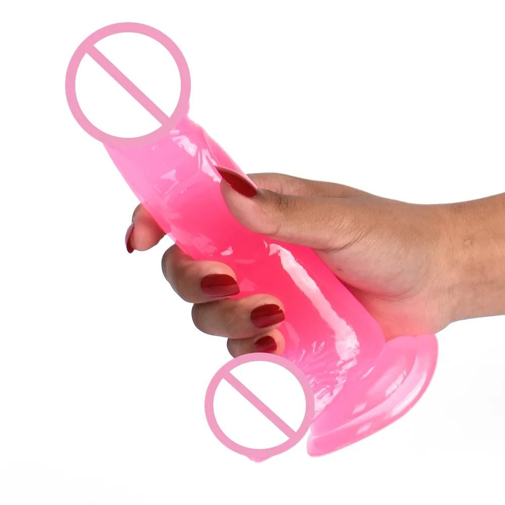 Packaging and accessories included with artificial toy for women with powerful suction cup delight