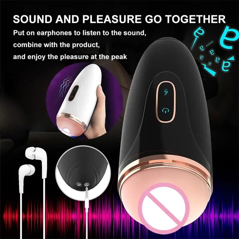 Side profile of perinee sucker male vacuum stimulator for ultimate pleasure showing shape and proportions