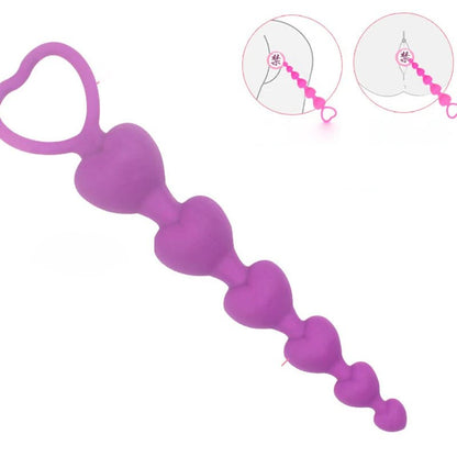 Side view of heart-bead plug showing bead sizing