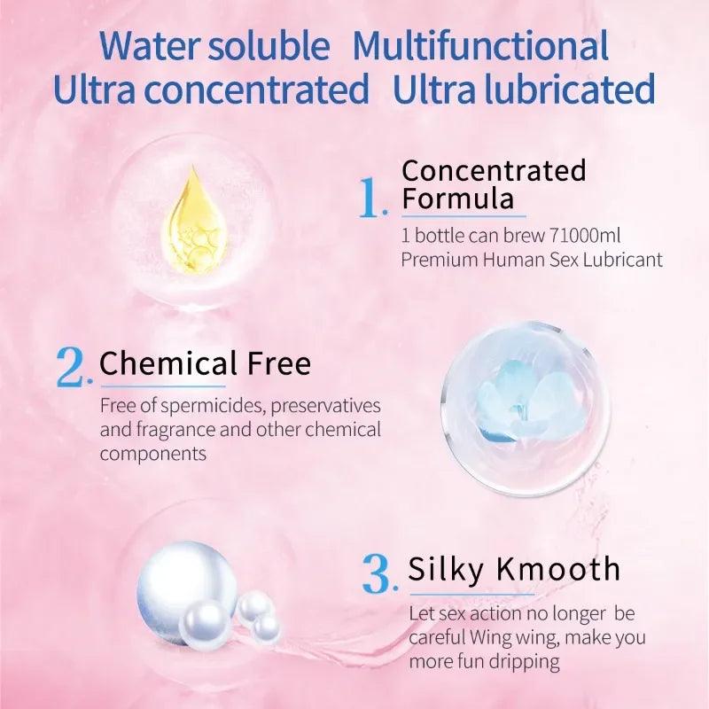 Close-up of material texture and finish on fisting j-lube concentrated gel oil for ultimate pleasure