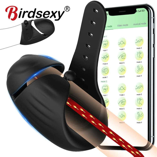 Male pleasureor Adjustable intimate Training Vibrator with APP Control Delay performanceion intimate ring Glans Trainer adult toys for Men