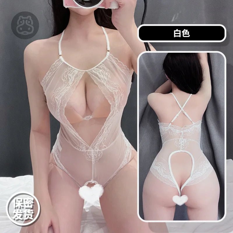 Rear view of lingerie showing back design