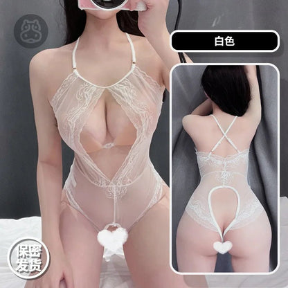 Rear view of lingerie showing back design