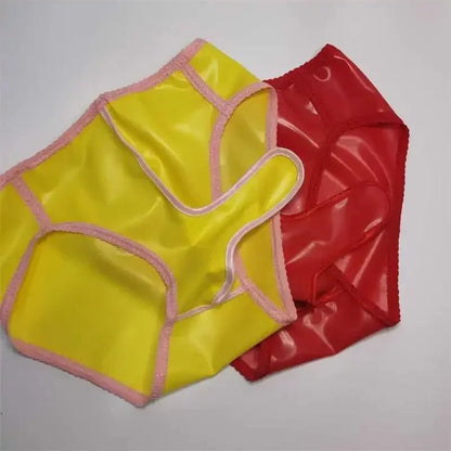 Lingerie set components laid flat