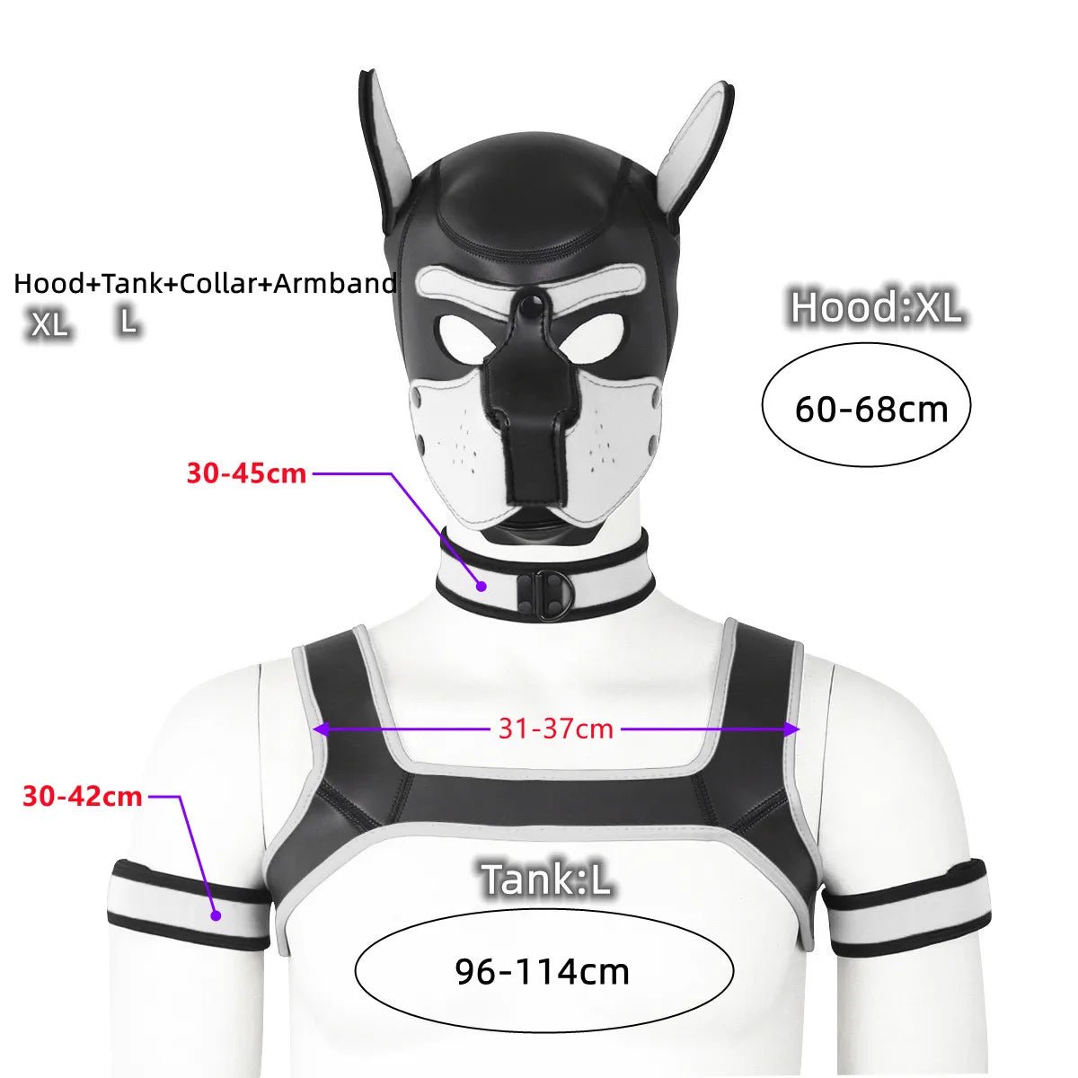 Colour options for bondage accessory