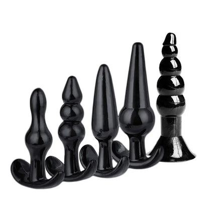 4-piece silicone plug set arranged by size