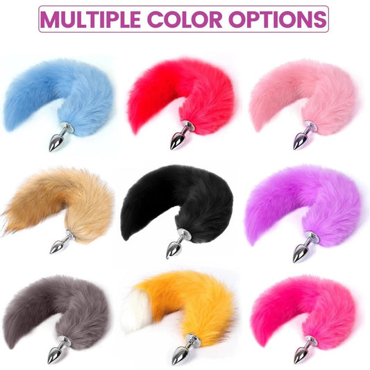 Metal Fox Tail Butt Plug – Decorative Anal Plug for BDSM Roleplay