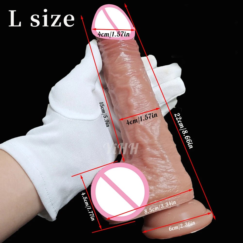 Front view of black realistic silicone sliding testicles foreskin g spot stimulate on white background