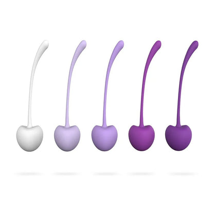 Kegel trainer showing attachment cord or retrieval string