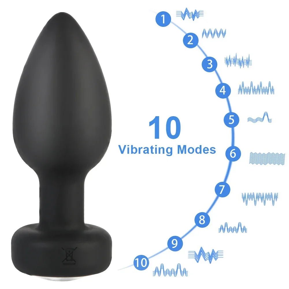Side view of 10-speed vibrating plug