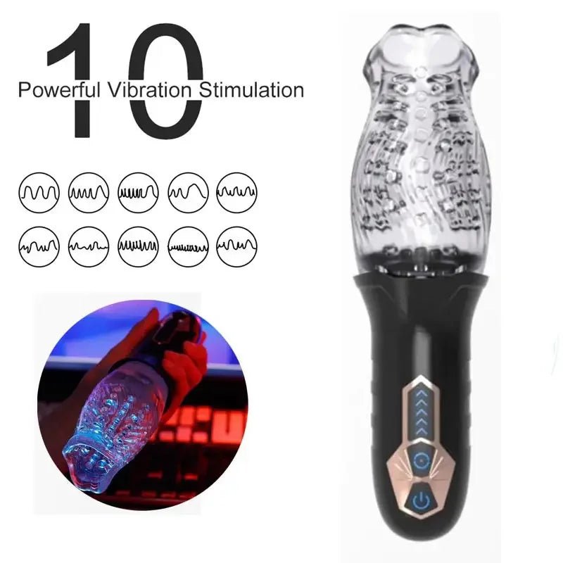 Close-up of material texture and finish on genital electric canned pleasure training trainer rose device