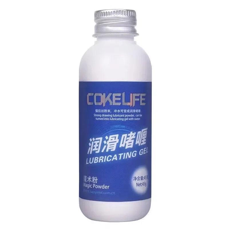 Detail shot of base or attachment on fisting j-lube concentrated gel oil for ultimate pleasure