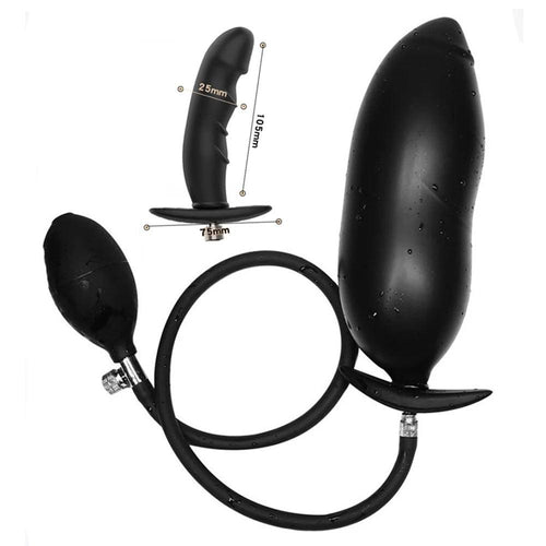 Front view of inflatable silicone for ultimate pleasure experience device on white background
