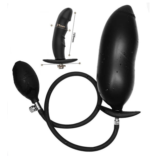 Front view of inflatable silicone for ultimate pleasure experience device on white background