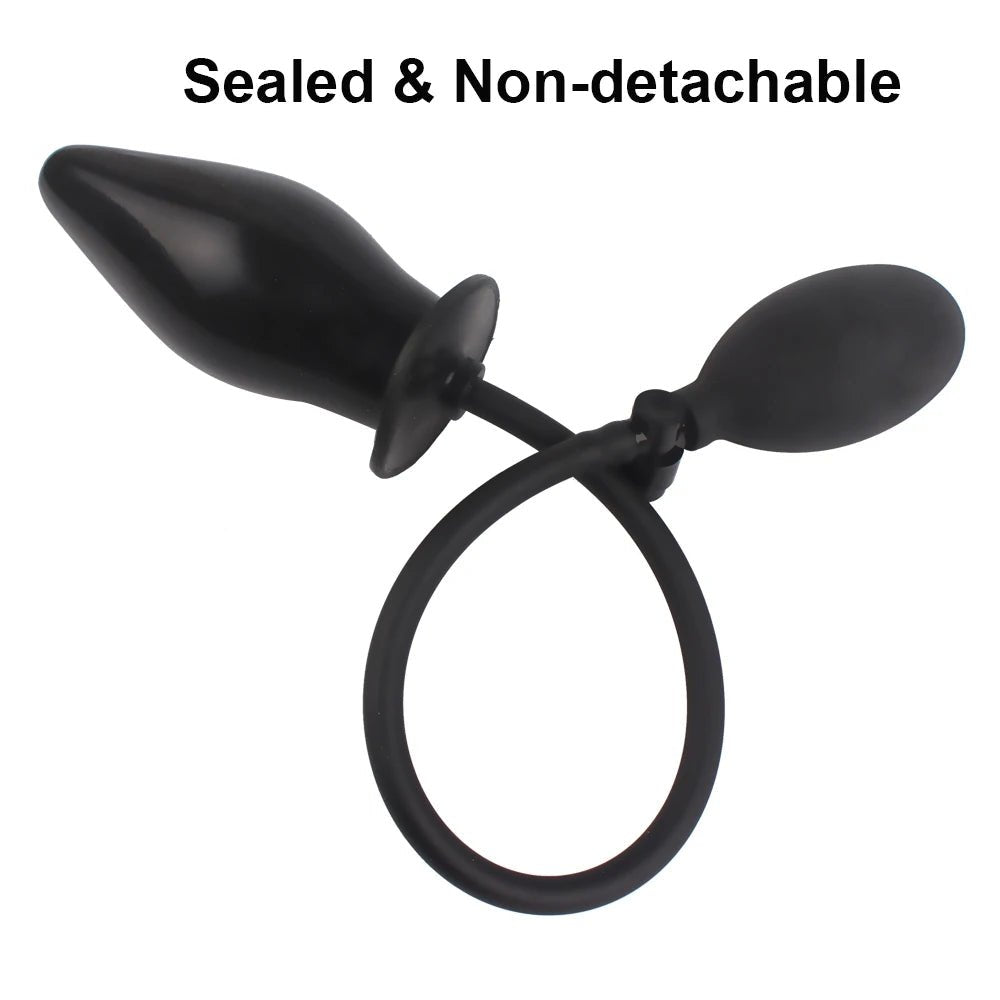 Inflation valve close-up on inflatable plug