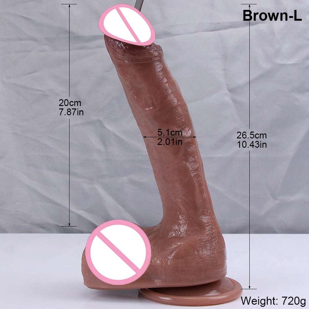 XXL Oversized Realistic Huge Design With Suction C   side profile showing product shape