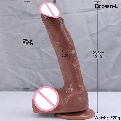 XXL Oversized Realistic Huge Design With Suction C   side profile showing product shape