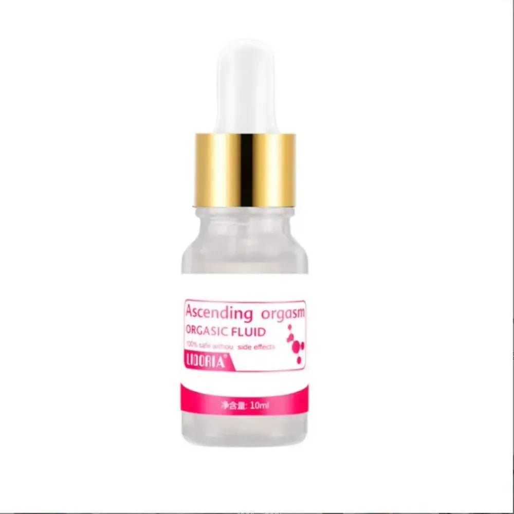 Side profile of new upgrade women fashion tightening orgasmic gel exciter oil showing shape and proportions